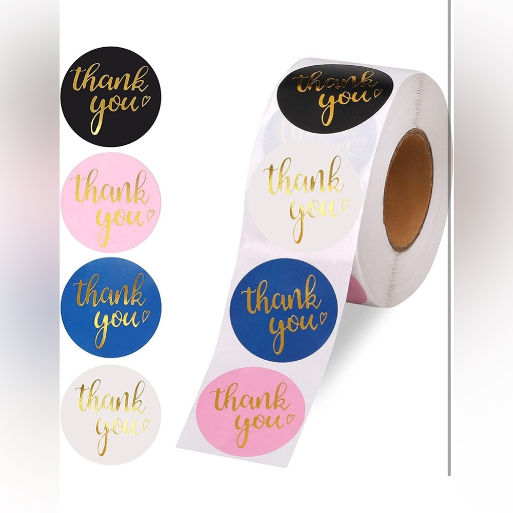Thank You Sticker Roll - Multicolor